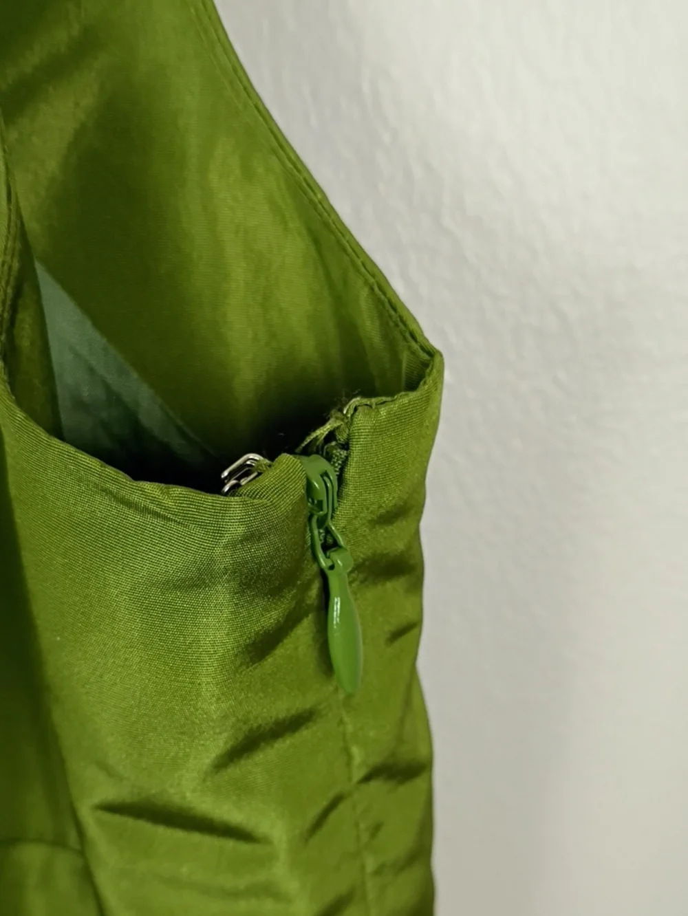 J. Crew Olive Green Silk Faux Wrap Dress NEW Ruffle Wedding Guest Cocktail 10